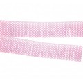 Fleco rosa con lunares de plástico 10M.