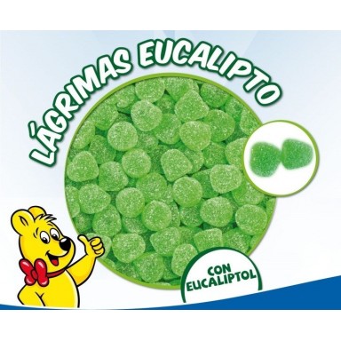 Rubber candy Haribo mint tears pouch 1 kg.
