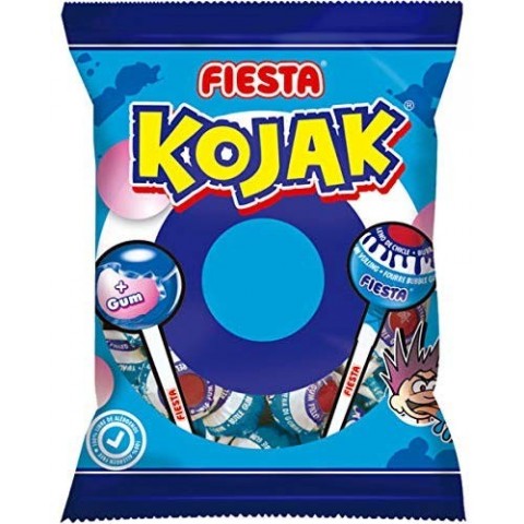 Kojak Fiesta Pintalenguas relleno de chicle bolsa 7u. Kojak Fiesta Pintalenguas relleno de chicle bolsa 7u.