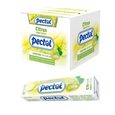 Caramelos Pectol cítricos sin azúcar 20 paquetes Caramelos Pectol cítricos sin azúcar 20 paquetes