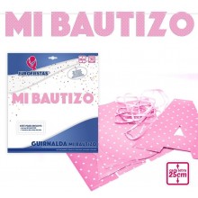 Pink Garland "Mi Bautizo"