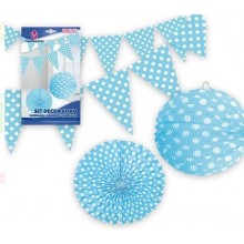 Blue decorative set