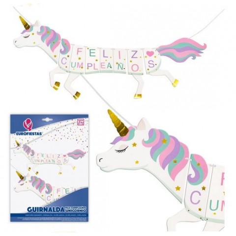 Guirnalda Feliz Cumpleaños de Unicornio Guirnalda Feliz Cumpleaños de Unicornio