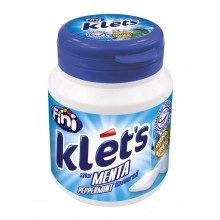 Chicles Klet's Fini sin azúcar bote sabor menta 6 unidades.