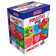 Piruletas Zero Fiesta cereza caja 70u.