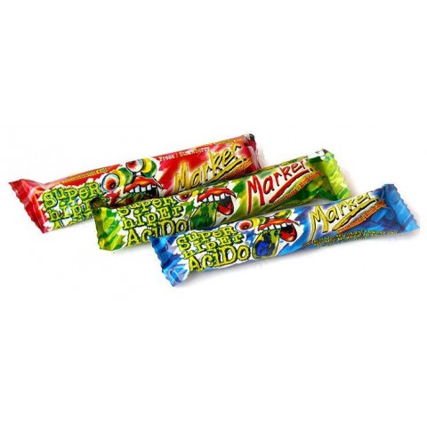 Chicle Super hiper ácido 8 centímetros 40u. Chicle Super hiper ácido 8 centímetros 40u.