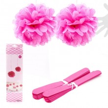 Pink Pompons 20cm 3u.