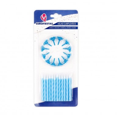 Blue candles with support 24u.