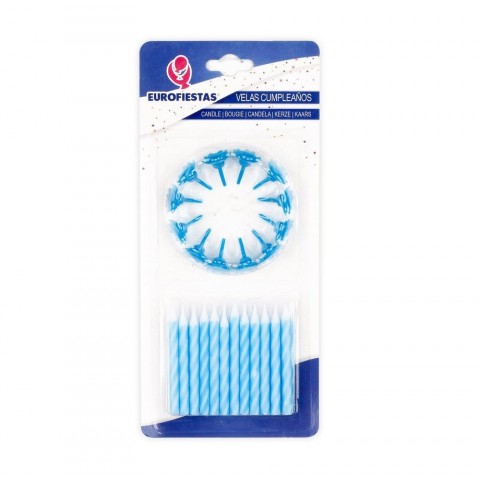 Blue candles with support 24u.