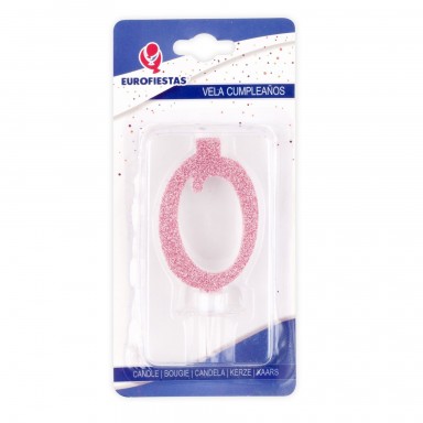Vela Purpurina Rosa Nº0
