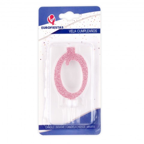 Vela Purpurina Rosa Nº0 Vela Purpurina Rosa Nº0