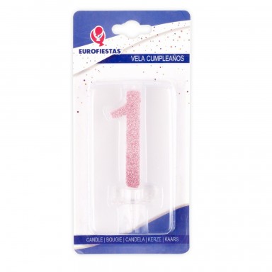 Vela Purpurina Rosa Nº1
