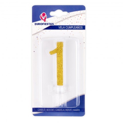 Gold glitter candle Nº1 Gold glitter candle Nº1