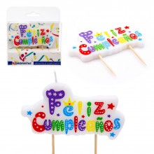 "Feliz cumpleaños" candle 1u.