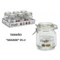 Big airtight glass jar 45cl
