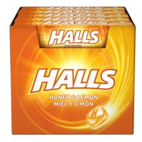 Caramelos halls miel y limon caja de 20 paquetes Caramelos halls miel y limon caja de 20 paquetes