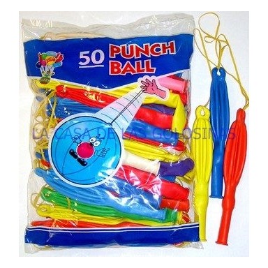 Globos "de arroz" con goma surtidos de colores 50u.