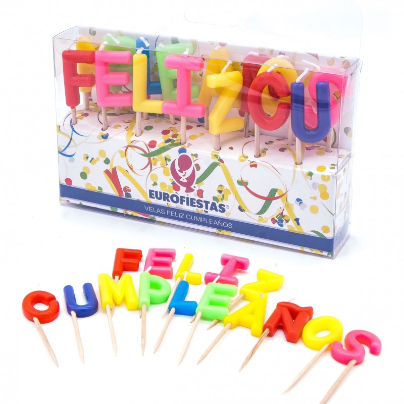 Comprar Vela de Cumpleaños Feliz Cumpleaños letras