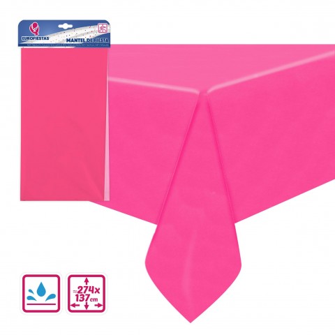Mantel de fiesta Rosa 137x274cm. Mantel de fiesta Rosa 137x274cm.