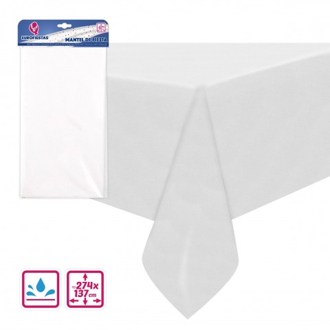 White party tablecloth 137x274cm. White party tablecloth 137x274cm.