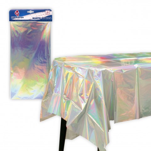 Metallic party tablecloth 137x183cm. Metallic party tablecloth 137x183cm.