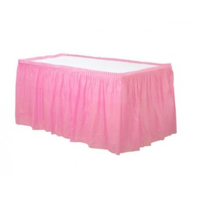 Pink pleated tableskirt