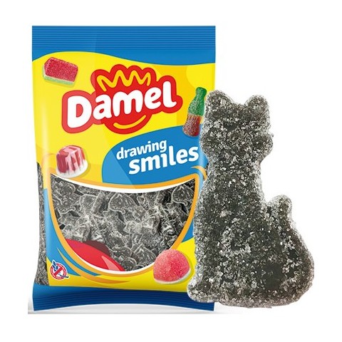 Caramelos de goma Damel Gatos de regaliz 1kg. Caramelos de goma Damel Gatos de regaliz 1kg.
