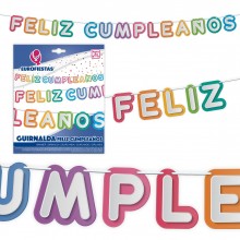 Garland "Feliz cumpleaños" letters 1u.