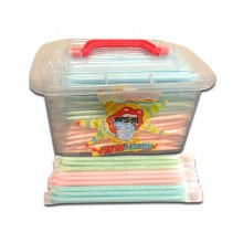 Cañitas con pica pica surtidas de colores 200u.