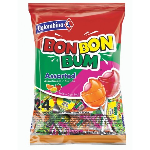 Colombina Bon Bon Bum Sabores surtidos bolsita 24u. Colombina Bon Bon Bum Sabores surtidos bolsita 24u.