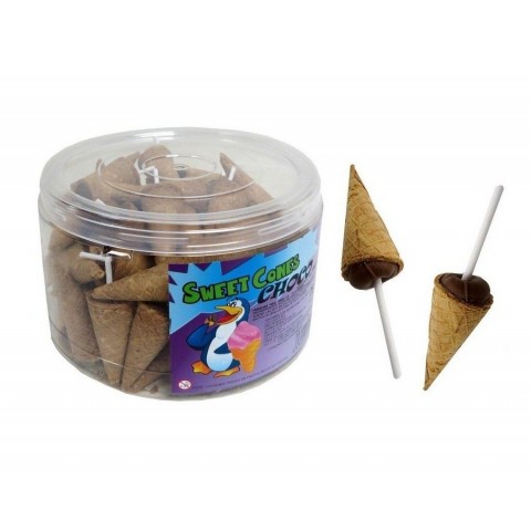 Conos de galleta con chocolate 75u. Conos de galleta con chocolate 75u.