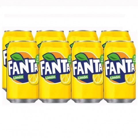Fanta Limón lata 33cl pack 8 unidades Fanta Limón lata 33cl pack 8 unidades
