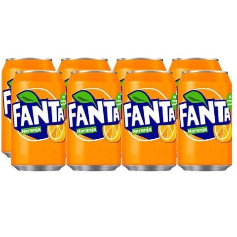 Fanta Naranja lata 33cl pack 8 unidades Fanta Naranja lata 33cl pack 8 unidades