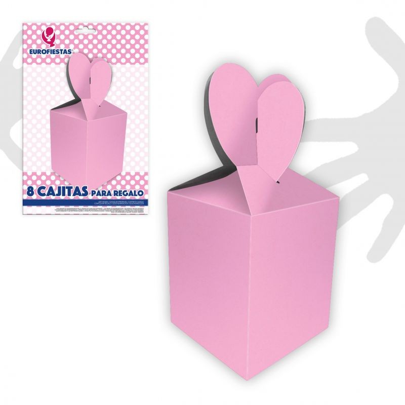 Cajas rosa para chuches