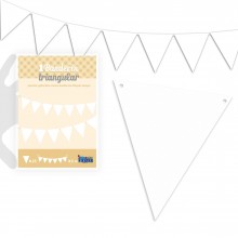 White pennants garland 1u.