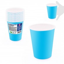 Vasos lisos azules 10u.
