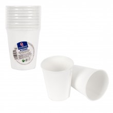 Vasos lisos blancos 10u.