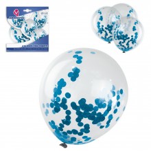 Balloons with blue confetti 4u.