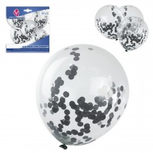 Balloons with silver confetti 4u.
