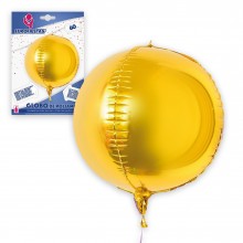 Round Gold Polyamide Balloon 4D 60cm.
