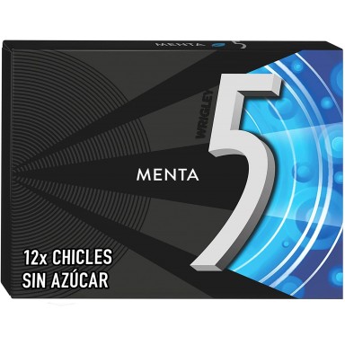 Chicle Five Menta 10 paquetes de 12 láminas.