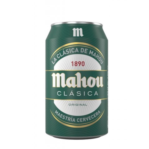 Cerveza Mahou Clásica lata 33cl pack 8 unidades Cerveza Mahou Clásica lata 33cl pack 8 unidades