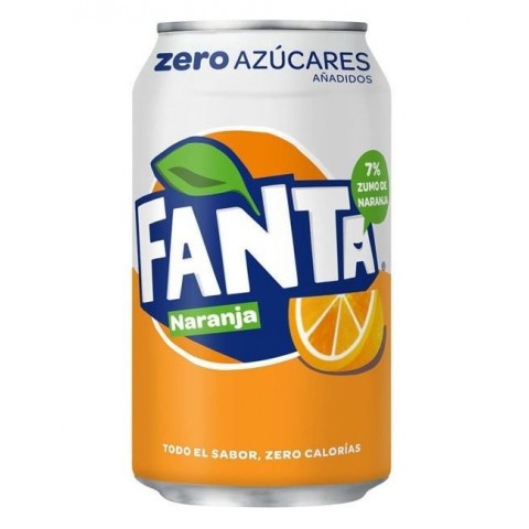 Orange Fanta Zero 33cl pack 8u. Orange Fanta Zero 33cl pack 8u.