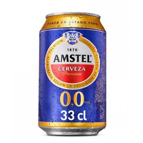Cerveza Amstel Sin Alcochol lata 33cl pack 8 unidades Cerveza Amstel Sin Alcochol lata 33cl pack 8 unidades