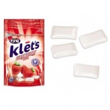 Chicles Klet's sin azúcar bolsita sabor menta 39 gramos.