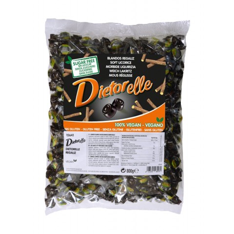 Caramelos blandos Dietorelle sabor REGALIZ 800gr. Caramelos blandos Dietorelle sabor REGALIZ 800gr.