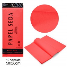 Papel de seda vermelho 10...