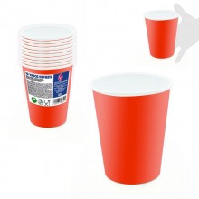 Schlichte rote Becher 10u.