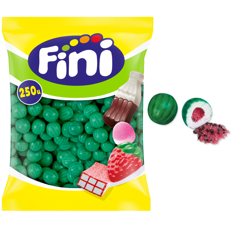 Melon chewing gum, bubble gum Fini, melon Fini